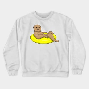 Meerkat Swimming Lifebuoy Crewneck Sweatshirt